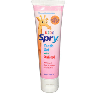 Spry Teething Gel with Xylitol - Bubble Gum (3m+)  (60ml) - BambiniJO