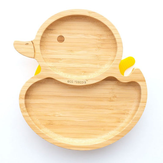 Eco Rascals - Duck Shaped Bamboo Suction Plate - BambiniJO | Buy Online | Jordan