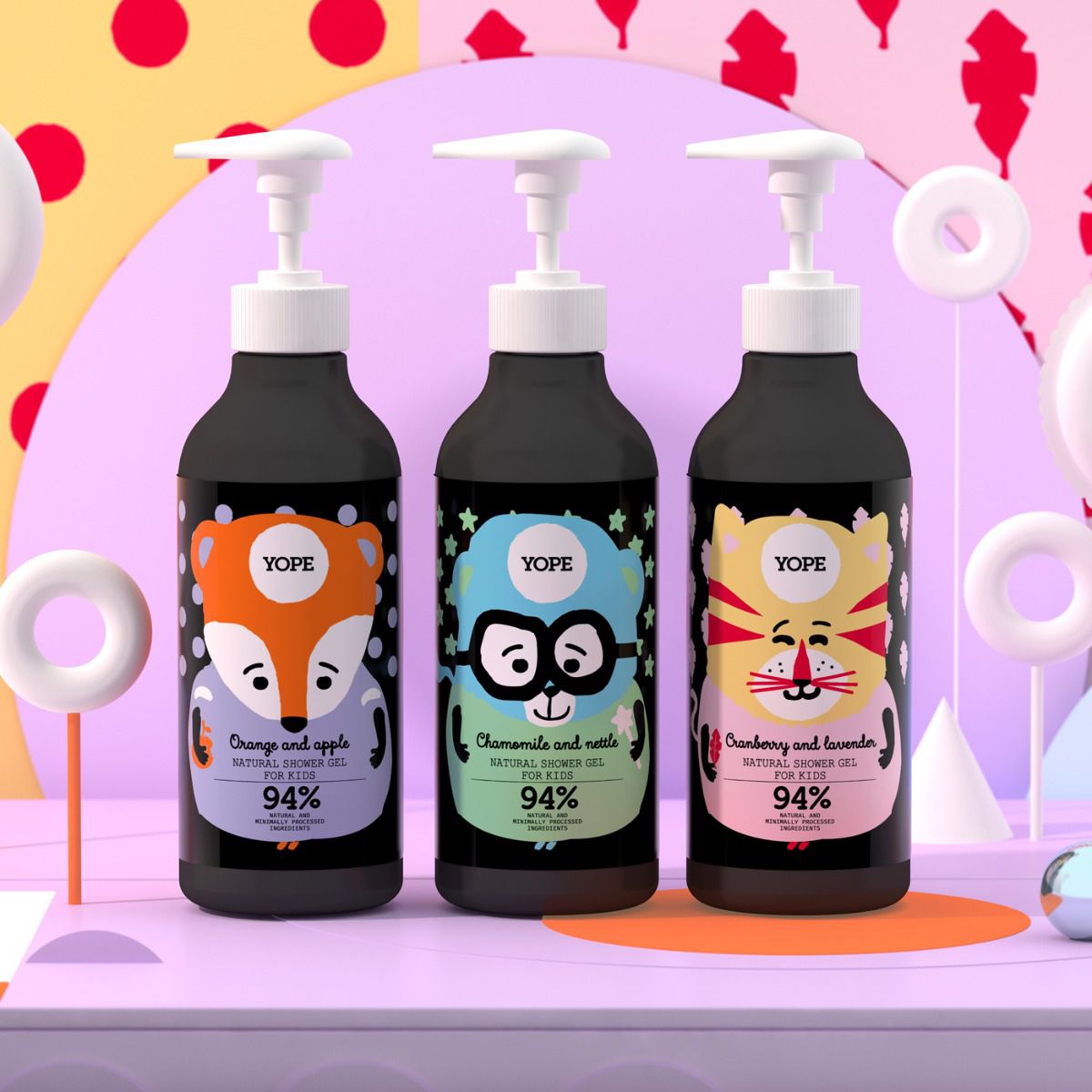 YOPE KIDS Natural Shower Gel Cranberry and Lavender 400ml YOPE KIDS Natural Shower Gel Cranberry and Lavender 400ml