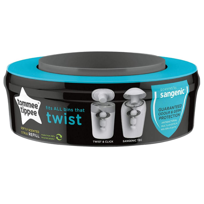 Tommee Tippee Twist & Click Disposal System | Blue | With 1 Cassette Inside Tommee Tippee Twist & Click Disposal System | Blue | With 1 Cassette Inside