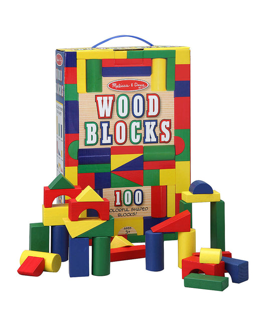 Melissa & Doug 100 Wooden Blocks - BambiniJO | Buy Online | Jordan